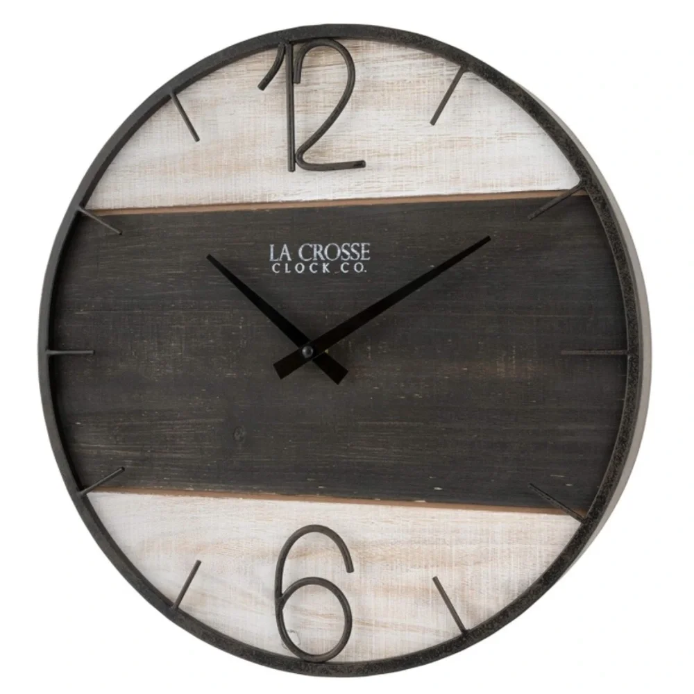 La Crosse Clock 16-Inch Ironwood Wall Clock - Picture 4 of 6